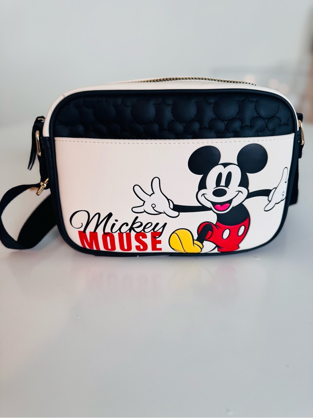 Mickey Mouse White & Black Crossbody Bag